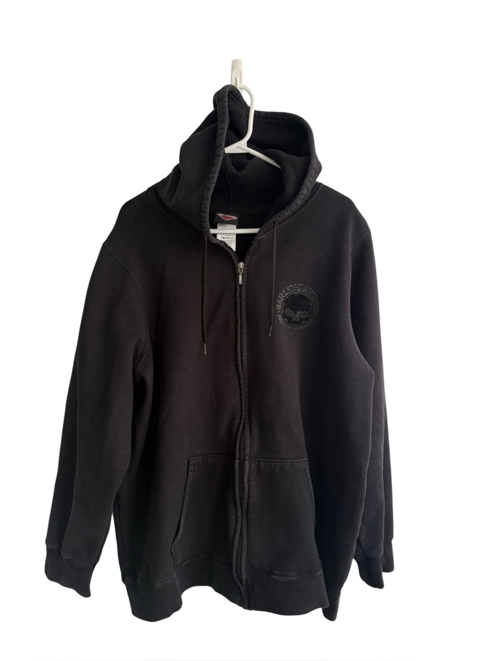 Harley Davidson Pocono Mountain Black Zip Up Sweater Sz 1X